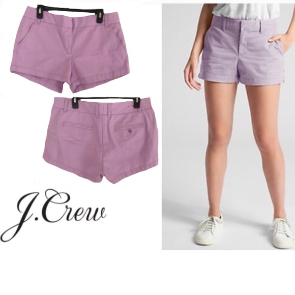 J Crew Shorts J Crew Chino Lavender Sz 00 Style 61456 Poshmark